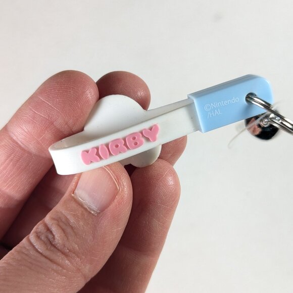 KIRBY phone charm strap from Japan, blue and white Strap Keychain with Bell - Picture 2 of 4